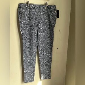 Michael Kors black and White Micro-Print Skinny pants